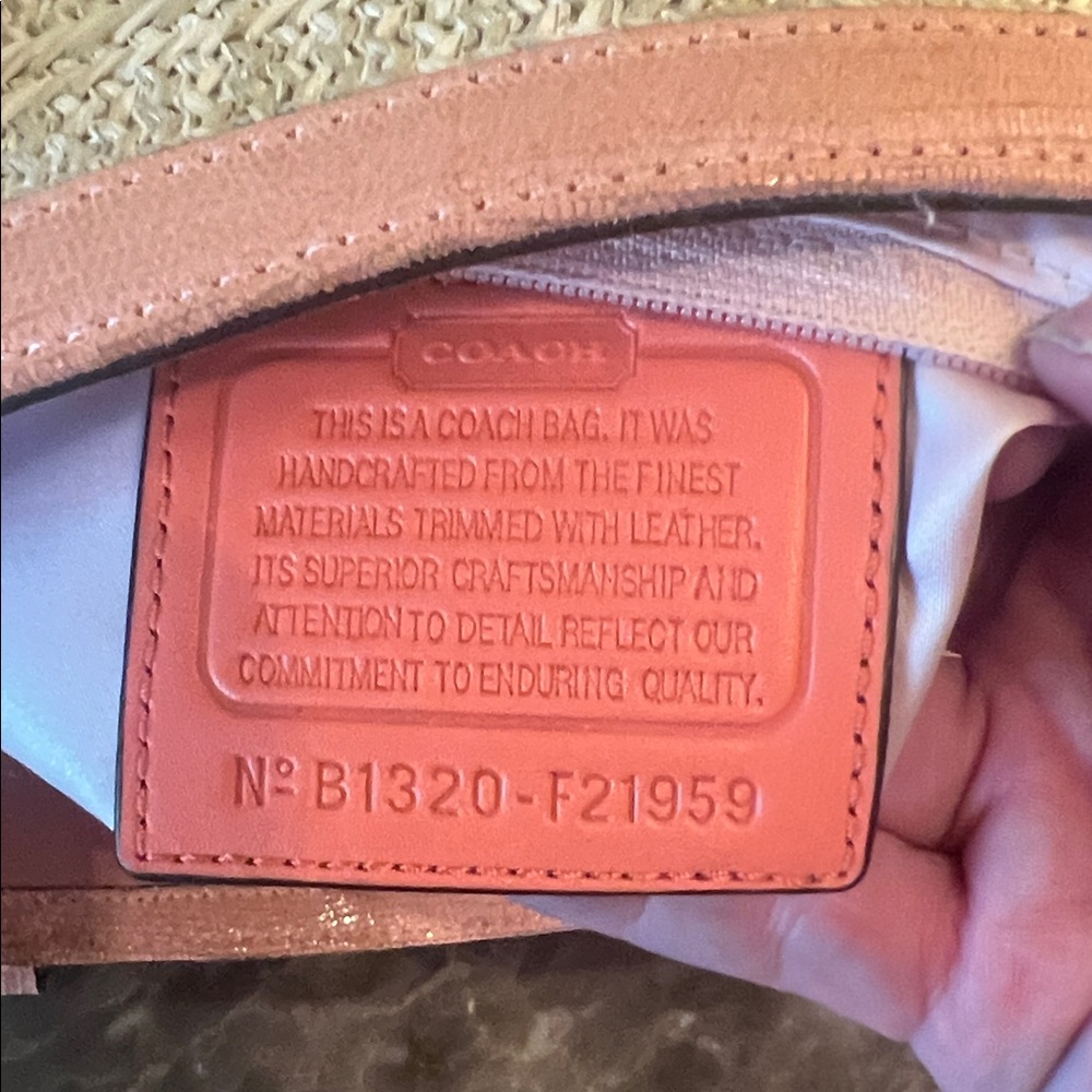 Coach Alexandra Straw Studded Tote (model F21959) - Picture 8 of 8